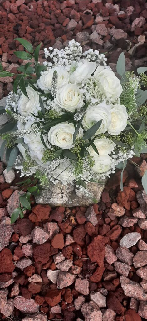 Whie roses - prom and homecoming