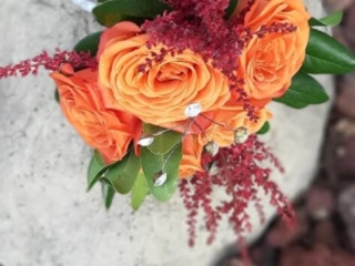 Orange roses - prom and homecoming