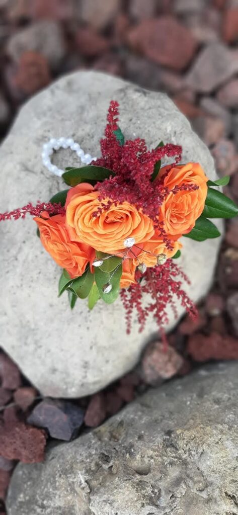 Orange roses - prom and homecoming