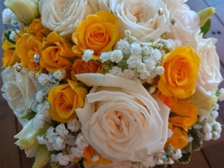 White and yellow composition - prom and homecoming