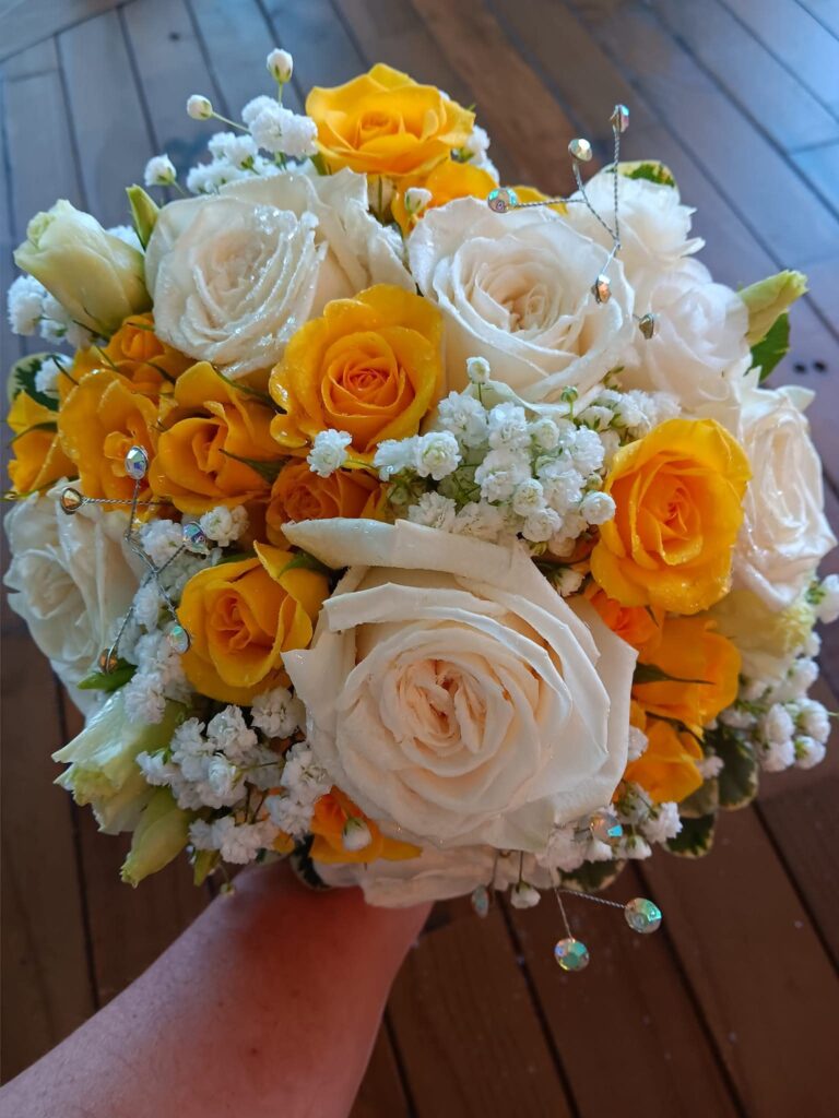 White and yellow composition - prom and homecoming