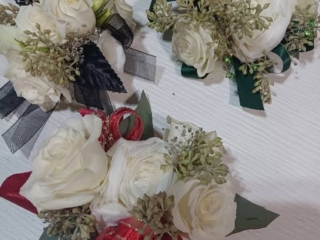 White roses  - prom and homecoming