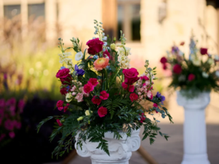 wedding flower compositions by Green Village Flowers, Joliet IL